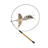 Interactive Cat Kitten Stick Toy with Suction Cup and Funny Bird Feather