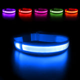 MASBRILL LED Dog Cat Pet Collar Luminous Waterproof Safety Glow Flashing Various Colors