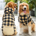 Plaid Reversible Hooded Dog Winter Coat  
Pet Jacket  Cold Weather Dog Clothes    Pet Apparel for Small Medium Large Dogs