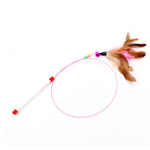 Interactive Cat Kitten Stick Toy with Suction Cup and Funny Bird Feather