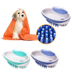 Dog Bath Massager Brush Soft Silicone with Shampoo Compartment