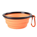 Folding Silicone Pet Bowl for Everyday Use and Travel.  Dog Cat Puppy Portable Food and Water Bowl for All Size Pets