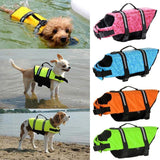 Dog Life Jackets, Reflective & Adjustable Preserver Vest with Enhanced Buoyancy & Rescue Handle for Swimming