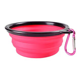 Folding Silicone Pet Bowl for Everyday Use and Travel.  Dog Cat Puppy Portable Food and Water Bowl for All Size Pets