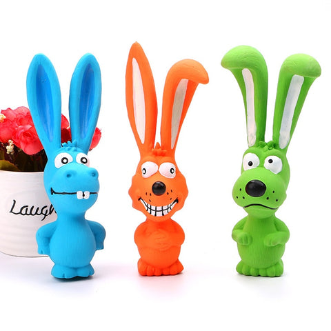 Squeaky Rabbits AND Chickens Dog Puppy Toys.  Squeeze Toy Rabbit and Chicken for Sound.