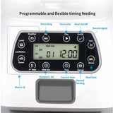 Automatic Timed  3.5L Capacity Cat and Dog Feeder with Voice Recorder and Stainless Steel Bowl