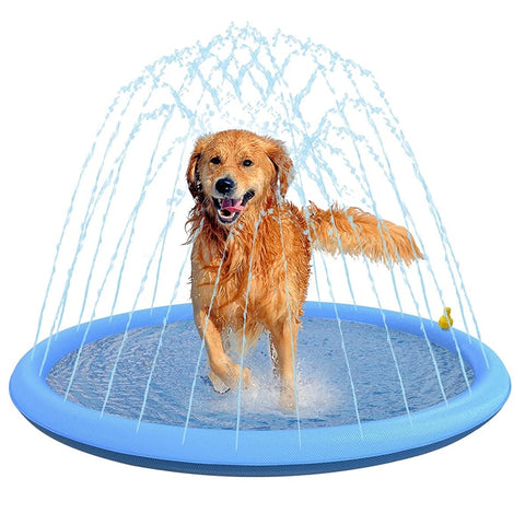 Dog Puppy Pet Summer Water Sprinkler Spray Play with Cooling Inflatable Pool