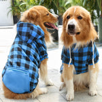 Plaid Reversible Hooded Dog Winter Coat  
Pet Jacket  Cold Weather Dog Clothes    Pet Apparel for Small Medium Large Dogs