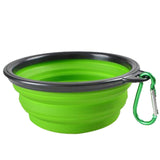 Folding Silicone Pet Bowl for Everyday Use and Travel.  Dog Cat Puppy Portable Food and Water Bowl for All Size Pets