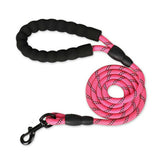 Pet Leash Reflective Strong Dog Leash 4.9 ft Long With Comfortable Padded Handle Heavy Duty Training Durable Nylon Rope Leashes