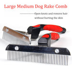 Large and Medium Dog Rake Comb for Long-Haired Pets Grooming 
 A  Shedding Comb For Big Dogs    Long Hair Cat Comb