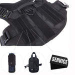 Tactical Dog Harness , 4 Buckles , Working Dog MOLLE Vest with Handle for Easy Lift and More Control