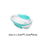 Dog Bath Massager Brush Soft Silicone with Shampoo Compartment