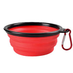 Folding Silicone Pet Bowl for Everyday Use and Travel.  Dog Cat Puppy Portable Food and Water Bowl for All Size Pets