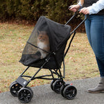 Luxury Pet Dog and Cat Stroller  Foldable 4 Wheel Shock Absorbing Stroller    Dog Carrier