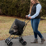 Luxury Pet Dog and Cat Stroller  Foldable 4 Wheel Shock Absorbing Stroller    Dog Carrier