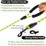 Pet Leash Reflective Strong Dog Leash 4.9 ft Long With Comfortable Padded Handle Heavy Duty Training Durable Nylon Rope Leashes